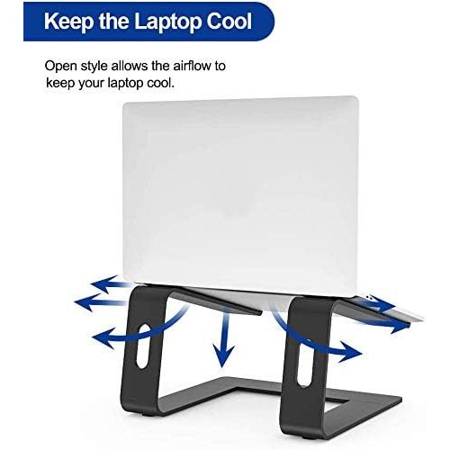  [아마존베스트]Besign LS03 Aluminum Laptop Stand, Ergonomic Detachable Computer Stand, Riser Holder Notebook Stand Compatible with MacBook Air Pro, Dell, HP, Lenovo More 10-15.6 Laptops, Black