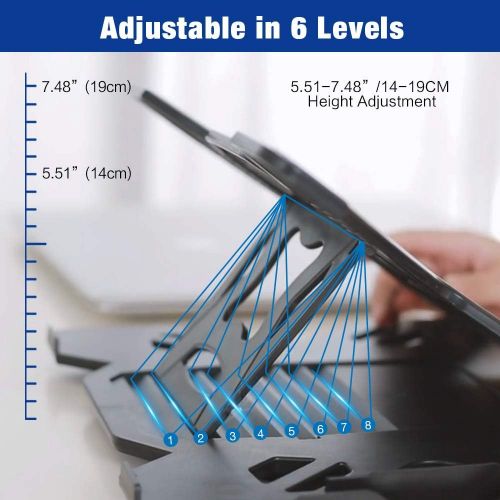  [아마존베스트]Besign Adjustable Laptop Stand, Ergonomic Riser Notebook Computer Holder Stand Compatible with MacBook Air Pro, Dell XPS, HP, Lenovo More 10-15.6 Laptops