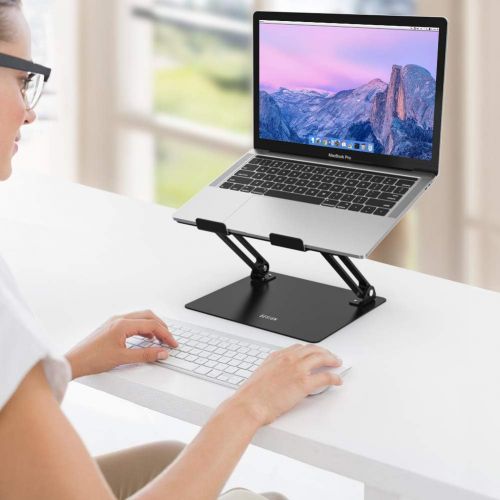  [아마존베스트]Besign LS10 Aluminum Laptop Stand, Ergonomic Adjustable Notebook Stand, Riser Holder Computer Stand Compatible with MacBook Air Pro, Dell, HP, Lenovo More 10-15.6 Laptops, Black