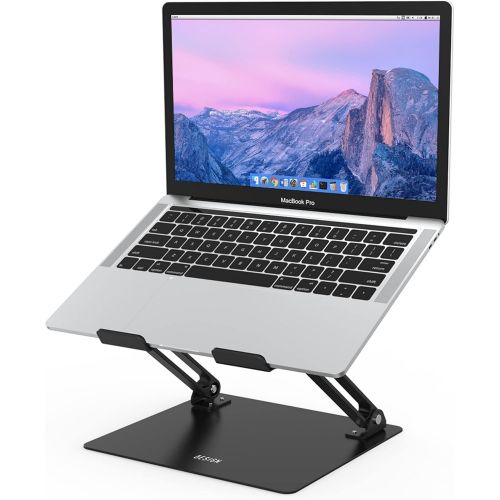  [아마존베스트]Besign LS10 Aluminum Laptop Stand, Ergonomic Adjustable Notebook Stand, Riser Holder Computer Stand Compatible with MacBook Air Pro, Dell, HP, Lenovo More 10-15.6 Laptops, Black