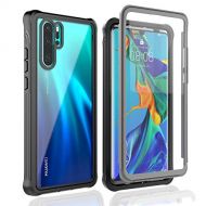 [아마존 핫딜]  [아마존핫딜]BESINPO Huawei P30 Pro Huelle, Stossfest Transparent Huelle 360 Rundumschutz mit Eingebautem Displayschutz Robust Bumper Handyhuelle Schutzhuelle fuer Huawei P30 Pro 2019 (Schwarz/Grau+