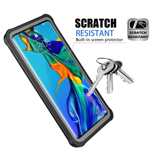  [아마존 핫딜]  [아마존핫딜]BESINPO Huawei P30 Pro Huelle, Stossfest Transparent Huelle 360 Rundumschutz mit Eingebautem Displayschutz Robust Bumper Handyhuelle Schutzhuelle fuer Huawei P30 Pro 2019 (Schwarz/Grau+