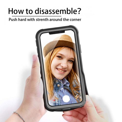  [아마존 핫딜]  [아마존핫딜]BESINPO iPhone XR Huelle, Transparent 360 Grad Schutz Stossfest Case Robust Handyhuelle Outdoor Schutzhuelle PC Bumper Duenn Cover fuer Apple iPhone XR 6.1 2018 (Schwarz)