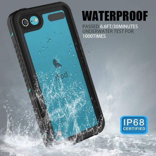  [아마존베스트]iPod Touch 7 Touch 6 Touch 5 Waterproof Case, BESINPO Full-Body Protective Built-in Screen Protector Dustproof Shockproof Anti-Scratch Cover Case Compatible with Touch 7th/6th/5th