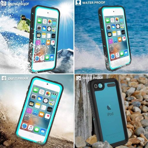  [아마존베스트]iPod Touch 7 Touch 6 Touch 5 Waterproof Case, BESINPO Full-Body Protective Built-in Screen Protector Dustproof Shockproof Anti-Scratch Cover Case Compatible with Touch 7th/6th/5th