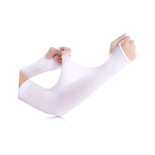  BESPORTBLE 6 Pairs Sleeves for Men White Arm Sleeve Arm Sleeve Covers Cuff Arm Guard Gloves Arm Cuff Bike Man