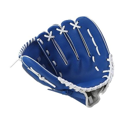  BESPORTBLE Baseball Glove PU Leather Professional Tee Ball Pitcher Hand Players Leather Pocket Mitt Infield Left Hand Throw Catchers Gloves Blue