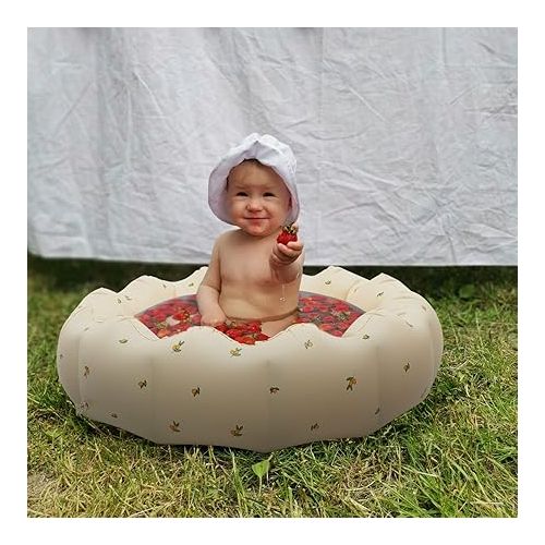  BESPORTBLE Inflatable Swimming Pools Flower Shaped Kiddie Pool Baby Bathtub Basin Summer Beach Party Decorations for Kids Toddler White