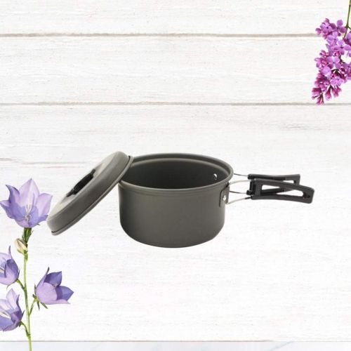  BESPORTBLE Camping Cookware Folding Camping Pots Stainless Steel Non-Stick Noodle Pot for Backpacking Outdoor Hiking Picnic
