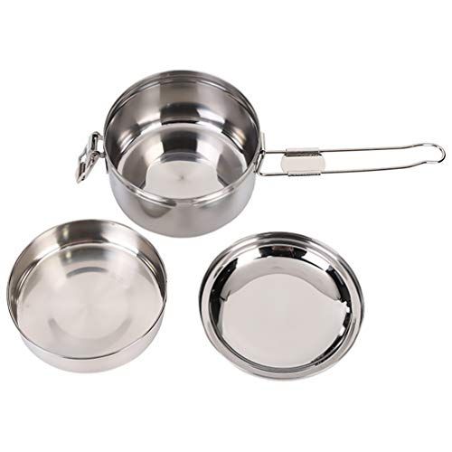  BESPORTBLE Camping Cookware Mess Kit Pot Pan for Backpacking Outdoor Camping Hiking and Picnic