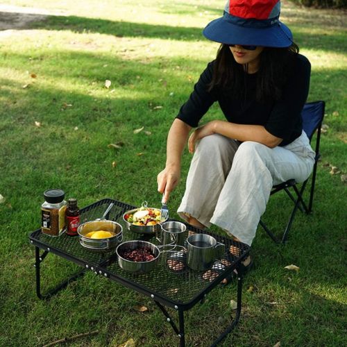  BESPORTBLE 5pcs Camping Cookware Mess Kit Stainless Steel Cooking Pan Pots Cups Utensil Tableware Set for Outdoor Hiking BBQ Picnic