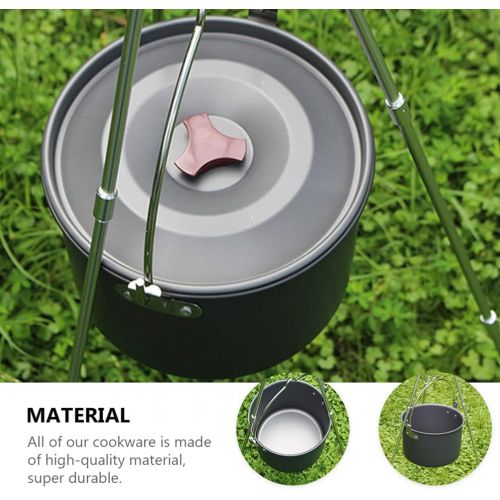  BESPORTBLE 1pc 4L Picnic Pot 5-8 People Pot Portable Outdoor Camping Pot Non- Stick Cookware