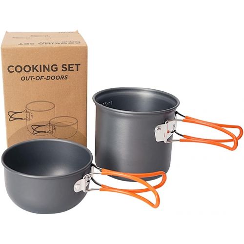  BESPORTBLE 1 Set Aluminium Alloy Camping Pot Folding Handle Outdoor Pot Picnic Cookware Camping Accessories