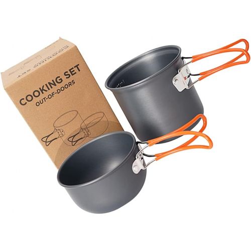  BESPORTBLE 1 Set Aluminium Alloy Camping Pot Folding Handle Outdoor Pot Picnic Cookware Camping Accessories