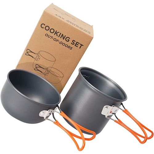  BESPORTBLE 1 Set Aluminium Alloy Camping Pot Folding Handle Outdoor Pot Picnic Cookware Camping Accessories