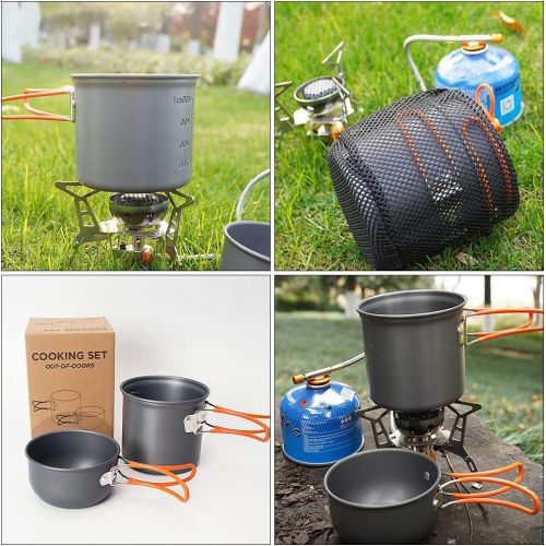  BESPORTBLE 1 Set Aluminium Alloy Camping Pot Folding Handle Outdoor Pot Picnic Cookware Camping Accessories