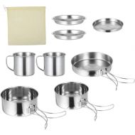 BESPORTBLE 8 Pcs Camping Cookware Kit Backpacking Cooking Set Outdoor Cook Equipment Parts Camping Accessories