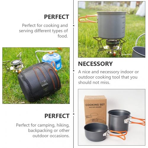  BESPORTBLE Camping Cookware Mess Kit Hiking Backpacking Picnic Cooking Bowl Non Stick Pot