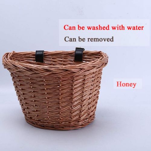  BESPORTBLE Children Cycle Basket Detachable Bicycle Basket Handmade Front Handlebar Storage Container Bike Accessory for Handbag Pets Umbrella D Type