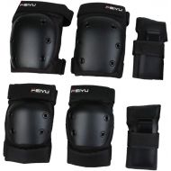 BESPORTBLE 6pcs Protective Knee Pads Gear for Adult Elbow Pads Skateboarding Roller Skating Inline Skate Cycling BMX Bicycle Scootering Wrist Guards Kneecap Black XS