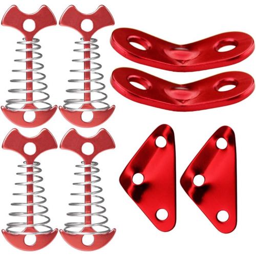  BESPORTBLE 8pcs Paracord Tensioner Line Adjuster Cord Tent Wind Buckle Hook Rope Carabiner for Camping Backpacking Picnic Shelter Outdoor