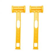 BESPORTBLE 2pcs Camping Hammer Portable Plastic Tent Stake Peg Mallet Lightweight Multi-Functional Ground Nail Remover Hand Tools for Outdoor Tent Accessory Yellow