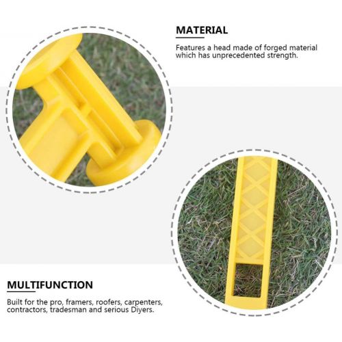  BESPORTBLE 2pcs Camping Hammer Portable Plastic Tent Stake Peg Mallet Lightweight Multi-Functional Ground Nail Remover Hand Tools for Outdoor Tent Accessory Yellow