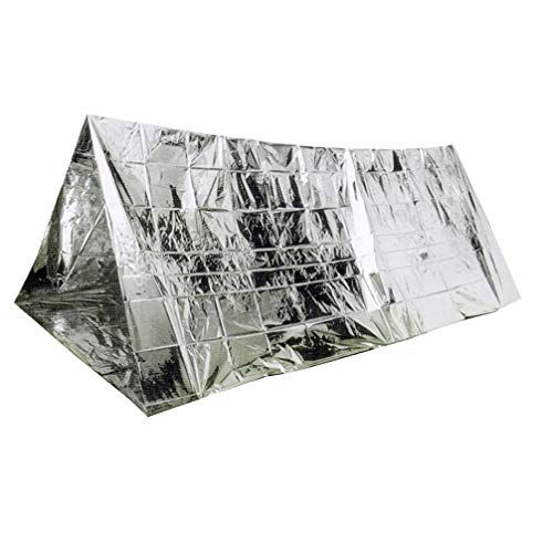  BESPORTBLE Hiking Tent Shelter Camping Tent Tarp Survival Tent Shelter Round All Weather Protection for Hiking Camping Outdoor Survival Equipment(Double Person Style)