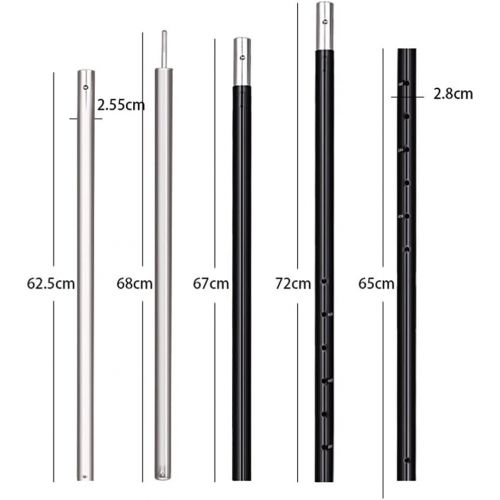  BESPORTBLE Adjustable Tarp Poles 5- Section Telescoping Aluminum Tarp Pole Collapsible Tent Poles for Camping Backpacking Hammocks Shelters and Awnings