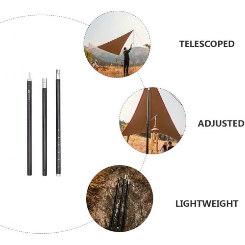  BESPORTBLE Adjustable Tarp Poles 5- Section Telescoping Aluminum Tarp Pole Collapsible Tent Poles for Camping Backpacking Hammocks Shelters and Awnings