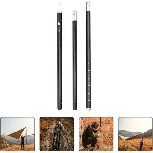  BESPORTBLE Adjustable Tarp Poles 5- Section Telescoping Aluminum Tarp Pole Collapsible Tent Poles for Camping Backpacking Hammocks Shelters and Awnings