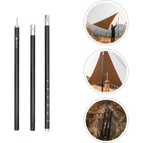  BESPORTBLE Adjustable Tarp Poles 5- Section Telescoping Aluminum Tarp Pole Collapsible Tent Poles for Camping Backpacking Hammocks Shelters and Awnings