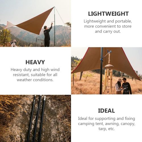  BESPORTBLE Adjustable Tarp Poles 5- Section Telescoping Aluminum Tarp Pole Collapsible Tent Poles for Camping Backpacking Hammocks Shelters and Awnings