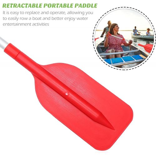  BESPORTBLE Canoe Paddle, 2pcs Telescopic Float Boat Paddle Convenient Adjustable Kayak Paddle Oar, Telescopic Mini Paddle Aluminum and Plastic