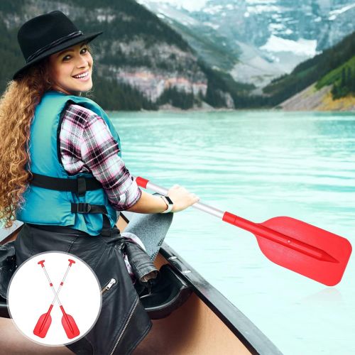  BESPORTBLE Canoe Paddle, 2pcs Telescopic Float Boat Paddle Convenient Adjustable Kayak Paddle Oar, Telescopic Mini Paddle Aluminum and Plastic