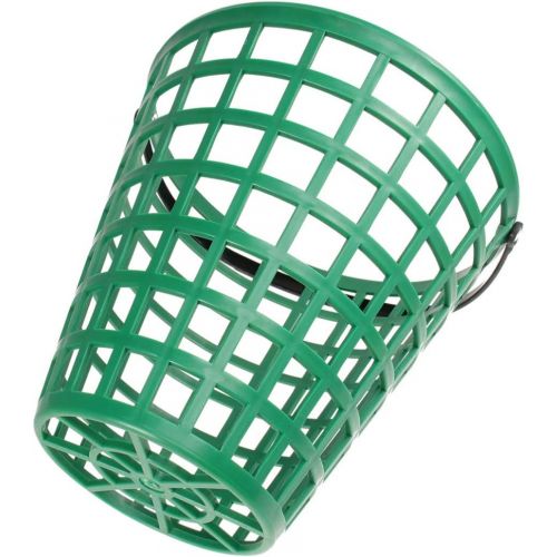  BESPORTBLE Golf Ball Basket, Golfball Container with Handle Ball Holder Contain Stadium Accessories (Green, Can Pack 100pcs)