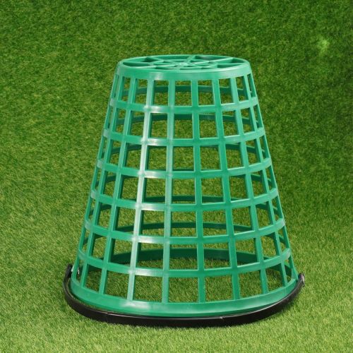  BESPORTBLE Golf Ball Basket, Golfball Container with Handle Ball Holder Contain Stadium Accessories (Green, Can Pack 100pcs)