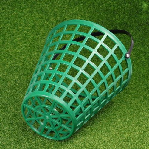  BESPORTBLE Golf Ball Basket, Golfball Container with Handle Ball Holder Contain Stadium Accessories (Green, Can Pack 100pcs)