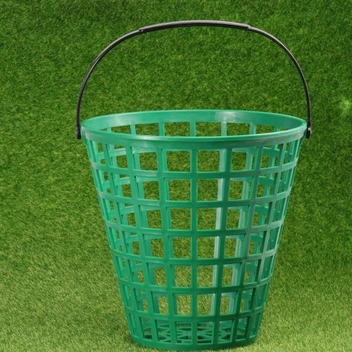  BESPORTBLE Golf Ball Basket, Golfball Container with Handle Ball Holder Contain Stadium Accessories (Green, Can Pack 100pcs)