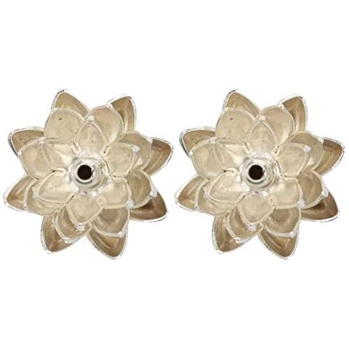  인센스스틱 BESPORTBLE 2pcs Incense Stick Burner Vintage Lotus Flower Shape Mini Incense Holder Portable Ash Catcher Tray for Home Table Decoration Silver