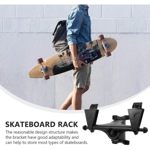  BESPORTBLE Snow Ski Rack Snowboard Rack Wall Mount Ski Wall Mount Display Protable Travel Organizer Skateboard Display Stand Display Holder(Black)