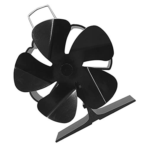  BESPORTBLE Heat Powered Stove Fan for Wood Log Burner Fireplace Black