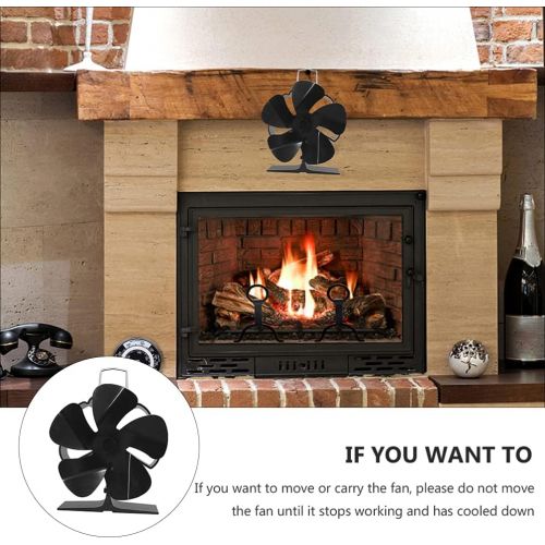  BESPORTBLE Heat Powered Stove Fan for Wood Log Burner Fireplace Black