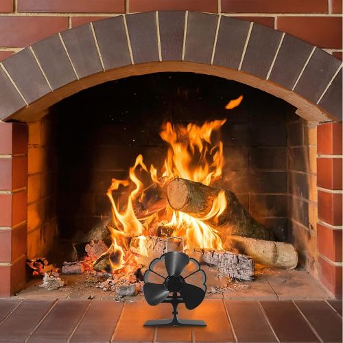  BESPORTBLE Mini Fireplace Fan Burning Stove Fan Stove Fan for Wood Stoves Burner Wood Burning Stove Top
