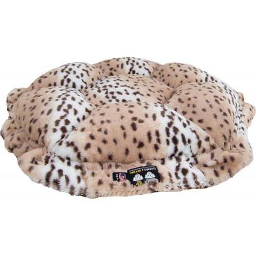  Bessie and Barnie Ultra Plush Aspen Snow Leopard Luxury Deluxe Dog/Pet Cuddle Pod Bed