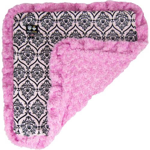  BESSIE AND BARNIE Bessie and Barnie Versailles PinkCotton Candy Luxury Ultra Plush Faux Fur Pet, Dog, Cat, Puppy Super Soft Reversible Blanket (Multiple Sizes)