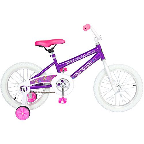  BEST CHOICE PRODUCTS BCP 16 Girls Purple Princess Bike W Training Wheels & Basket Kids Bicycles