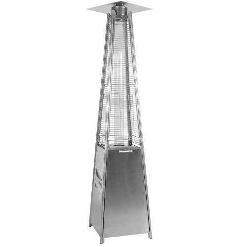  BEST CHOICE PRODUCTS Best Choice Products 42,000 BTU Stainless Steel Patio Heater Outdoor Pyramid Propane Glass Tube Dancing Flames