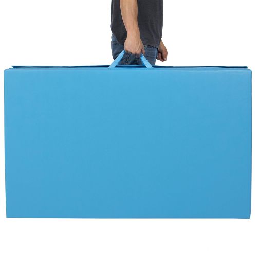  BEST CHOICE PRODUCTS 4x10x2 Gymnastics Gym Folding Exercise Aerobics Mats Stretching Yoga Mat, Blue