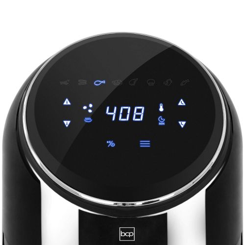  BEST CHOICE PRODUCTS Best Choice Products 2.75qt 1400W 120V 8-in-1 Digital Compact Air Fryer Kitchen Appliance w 8 Presets, Digital LCD Screen, Recipes, FDA Grade Steel - Black